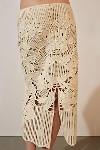 ZW COLLECTION CROCHET MIDI SKIRT