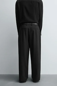 PLEATED WIDE FIT PANTS