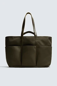 LEATHER DETAIL SHOPPER BAG AARON LEVINE X ZARA