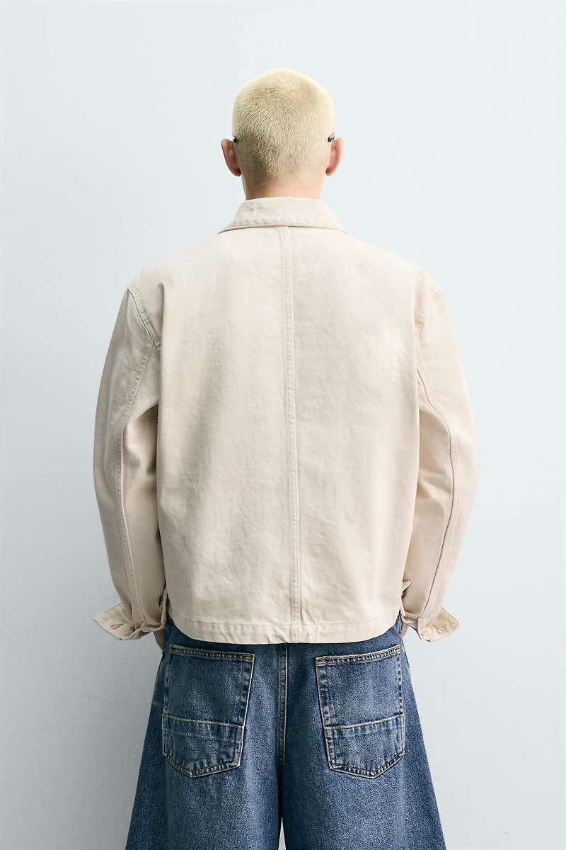 CROPPED FIT ZIP JACKET