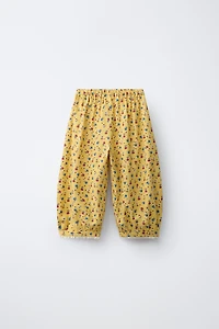 FLORAL PANTS WITH LINEN