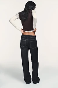 TRF LOW RISE WIDE LEG JEANS