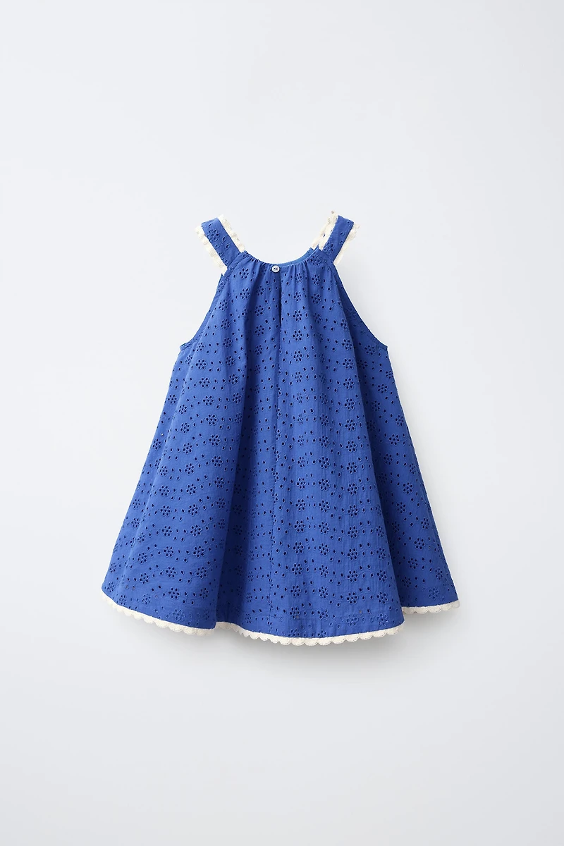 EMBROIDERED SHIFFLY LACE DRESS