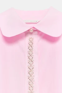 SHORT SLEEVE SHIRT WITH PEARLS