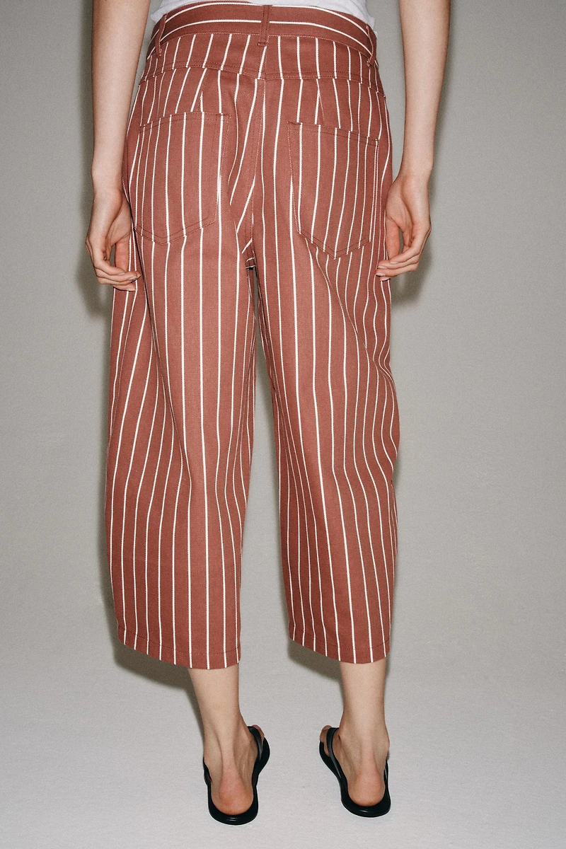 ZW COLLECTION CROPPED STRIPED TROUSERS