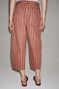 ZW COLLECTION CROPPED STRIPED TROUSERS