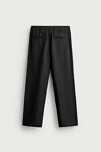 RELAXED FIT TEXTURED PANTS