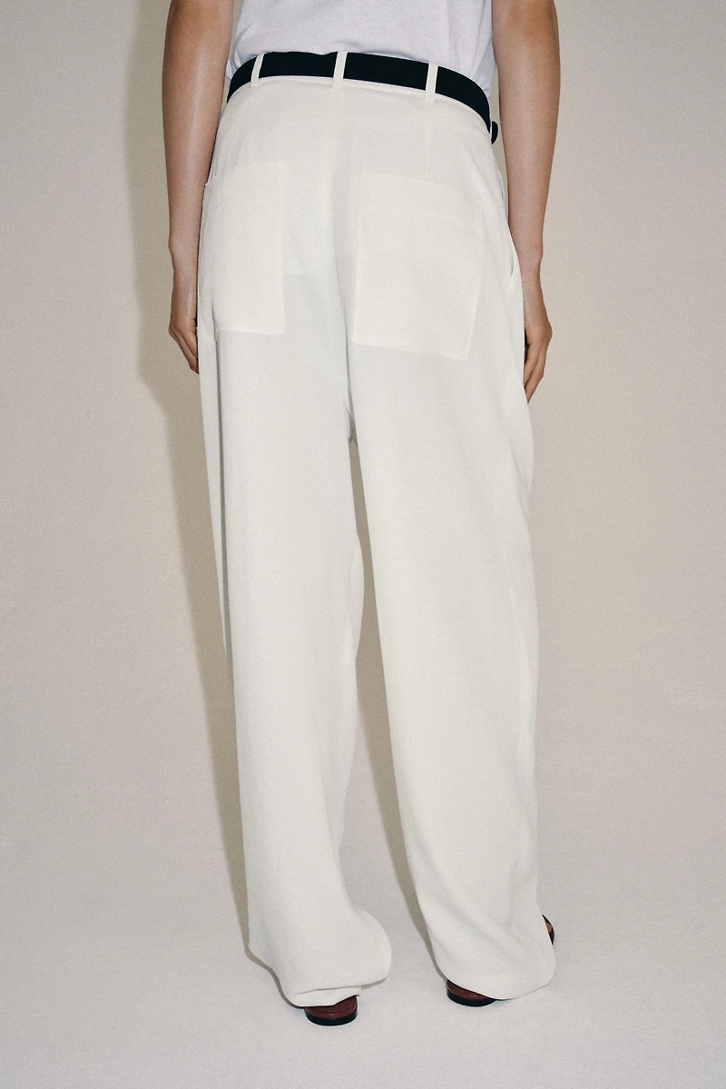 ZW COLLECTION FLOWY DARTED PANTS