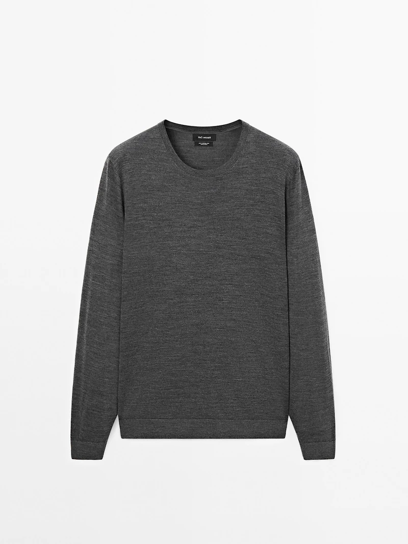100% merino wool knit sweater