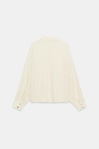 METALLIC THREAD CAPE SHIRT