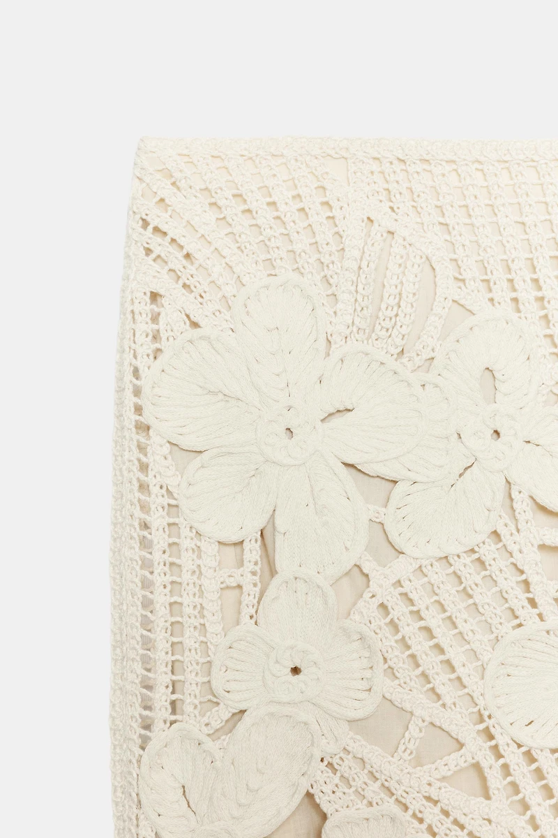 ZW COLLECTION CROCHET MIDI SKIRT