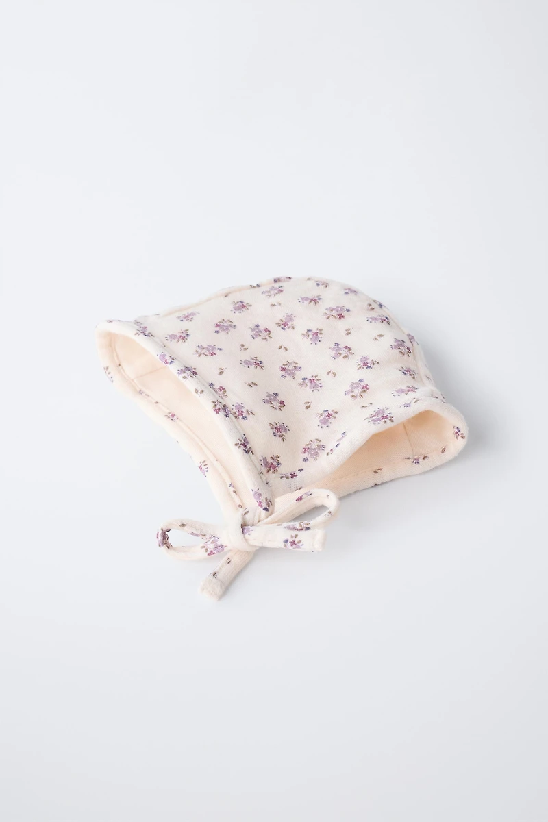 FLORAL PRINT BONNET