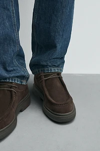 LEATHER RAISED SEAM SHOES