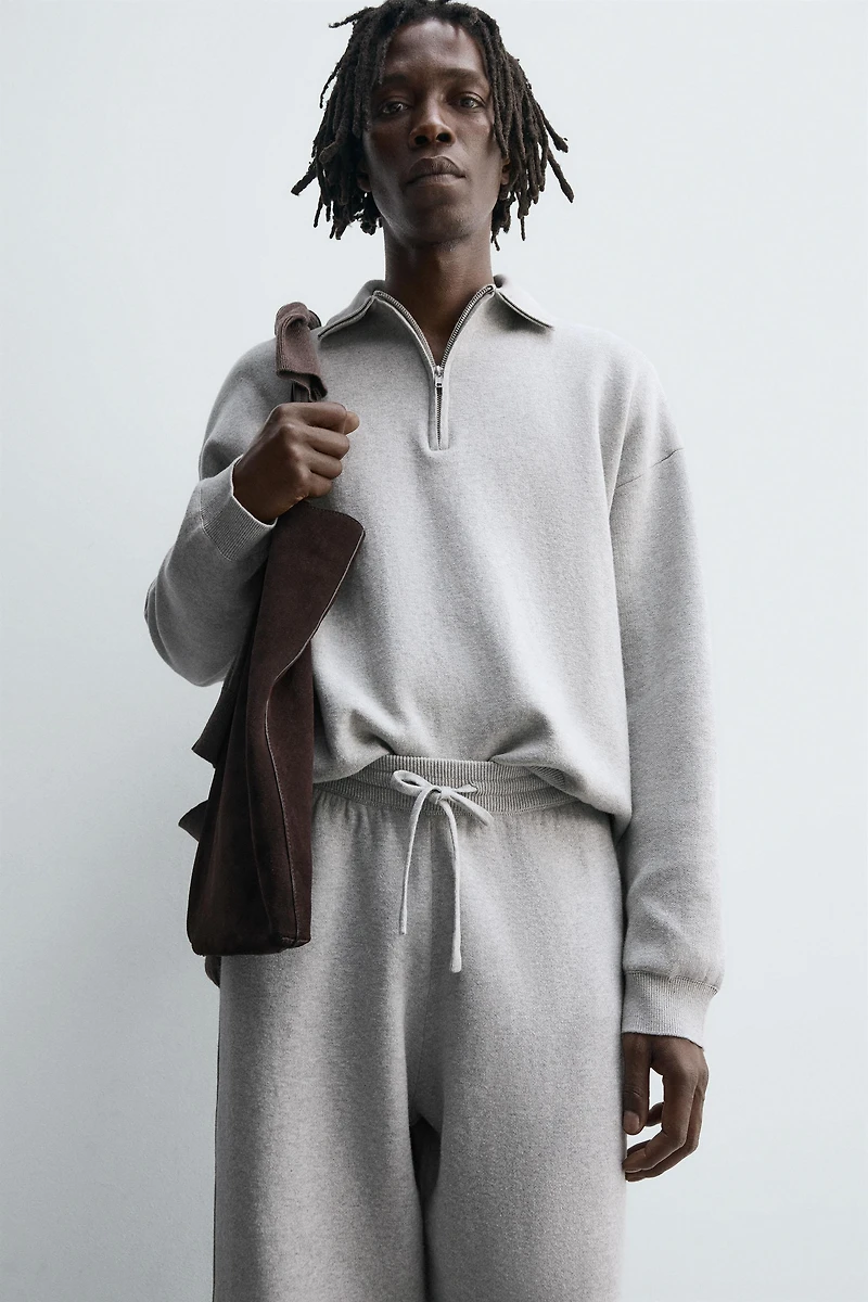 POLO EN MAILLE À COL ZIPPÉ