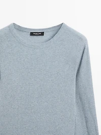 T-shirt à manches longues en coton mélangé