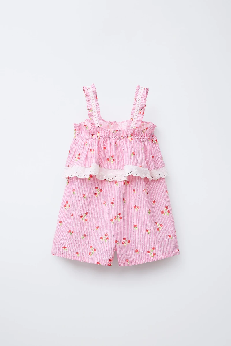 FLORAL SHORT JUMPSUIT