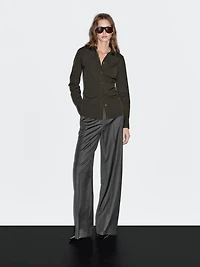 Cotton blend stretch shirt