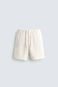 REGULAR FIT COTTON BLEND SHORTS