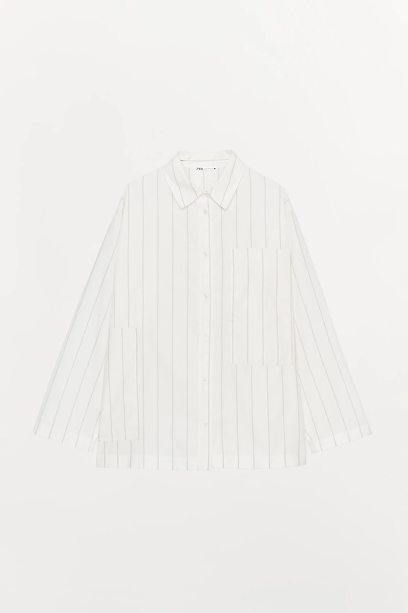 STRIPED PAJAMA SHIRT