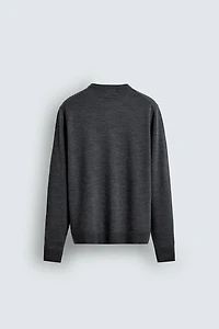 WOOL BLEND REGULAR FIT CARDIGAN