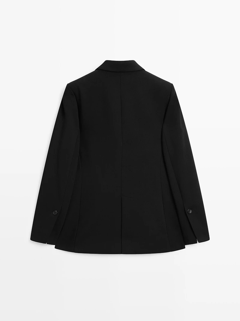 Blazer en crêpe deux boutons