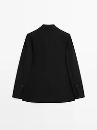 Blazer en crêpe deux boutons