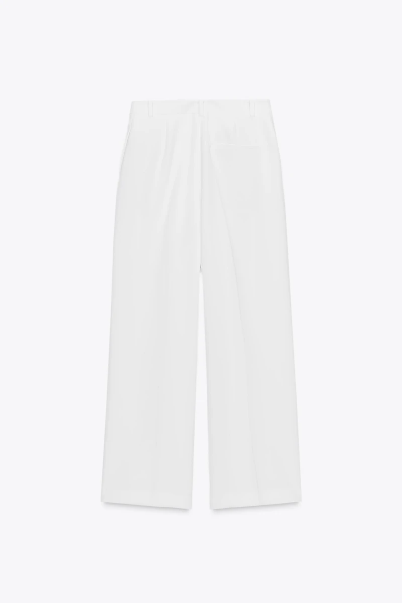PLEATED WIDE LEG PANTS