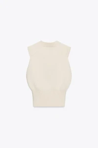 SLEEVELESS KNIT TOP