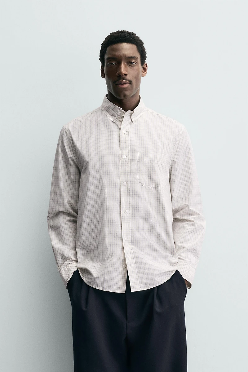 CHEMISE À CARREAUX AVEC POCHE