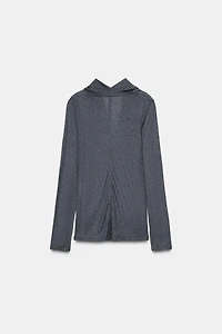 DRAPED LYOCELL T-SHIRT