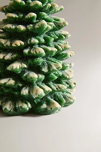 SNOWY FIR TREE CHRISTMAS CANDLE