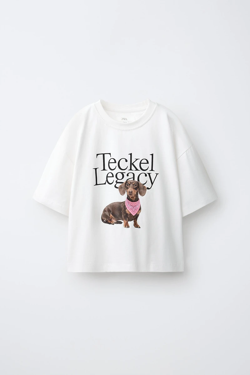 T-SHIRT À IMPRIMÉ CHIEN