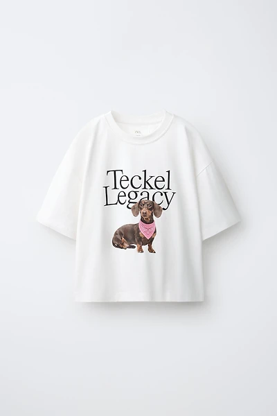 T-SHIRT À IMPRIMÉ CHIEN