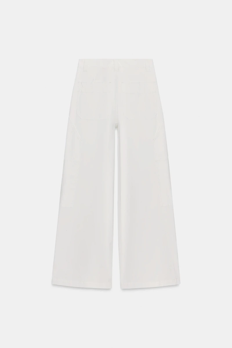 ZW COLLECTION COTTON WIDE LEG PANTS