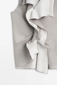 STUDIO Ruffle-detail flowing top