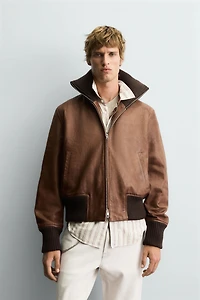 REGULAR FIT LEATHER JACKET