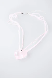 HEART ORGANZA CORD NECKLACE