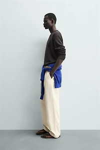 REGULAR FIT COTTON-LINEN JUMPER
