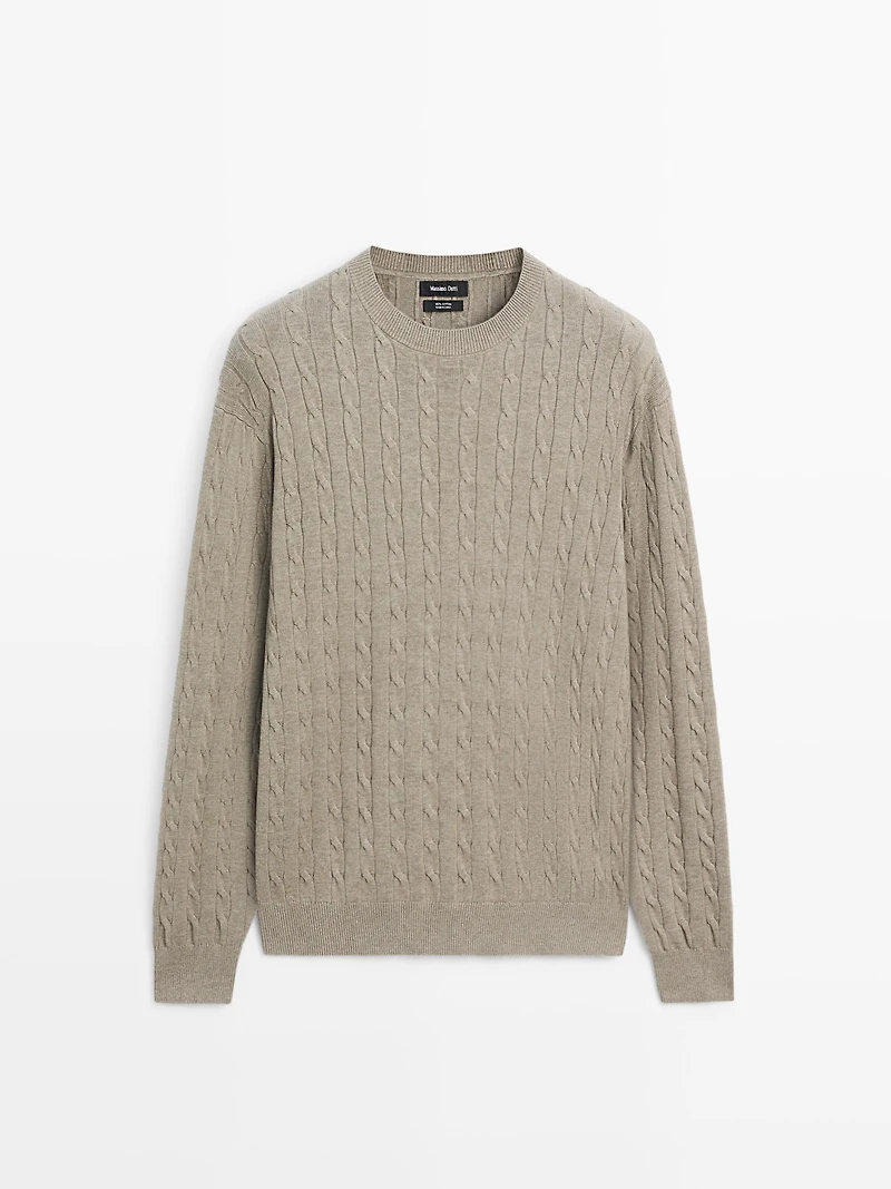 Cotton cable-knit sweater