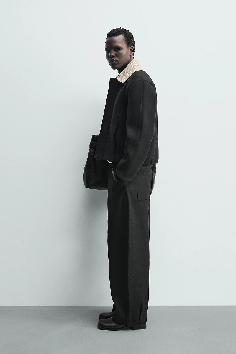 CONTRAST COLLAR TECHNICAL JACKET