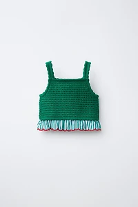 TOP EN CROCHET CASA LAWA X ZARA KIDS