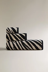 SERVIETTE DE BAIN VELOURS IMPRIMÉ ANIMAL