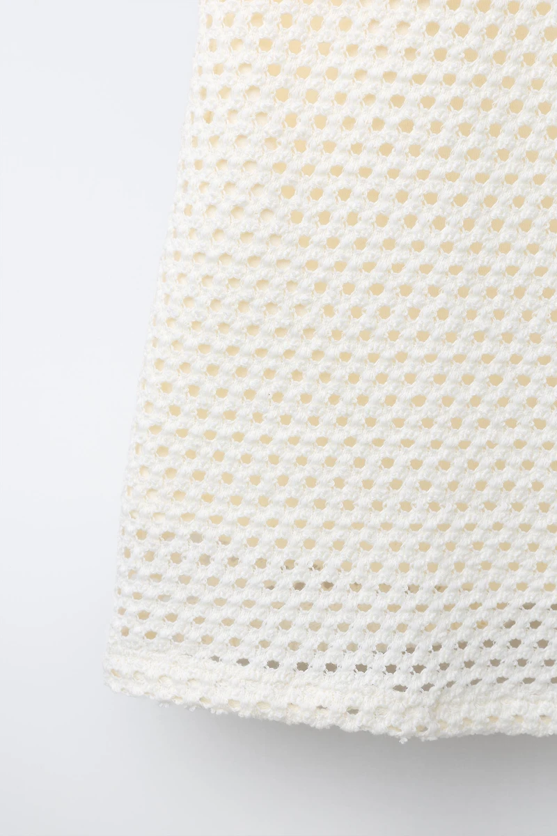FLORAL CROCHET KNIT DRESS