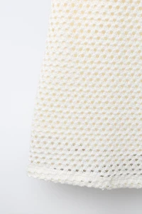 FLORAL CROCHET KNIT DRESS