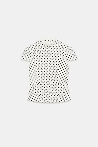 POLKA DOT POPLIN POCKET TOP