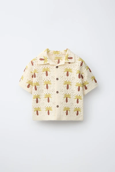 CHEMISE EN CROCHET À PALMIERS
