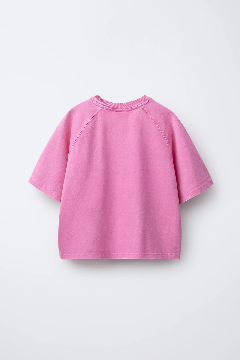 HEAVY WEIGHT T-SHIRT AND WASHED EFFECT RIB FLARE LEGGINGS SET