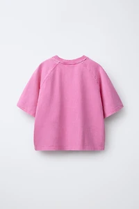 HEAVY WEIGHT T-SHIRT AND WASHED EFFECT RIB FLARE LEGGINGS SET