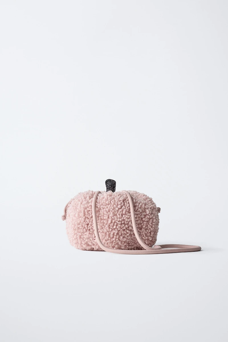 FLEECE PUMPKIN CROSSBODY BAG
