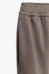 WIDE LEG FLEECE PANTS